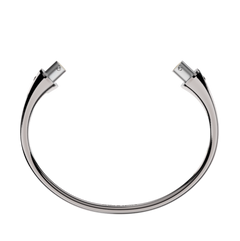 Jonc rond duo diamants blancs