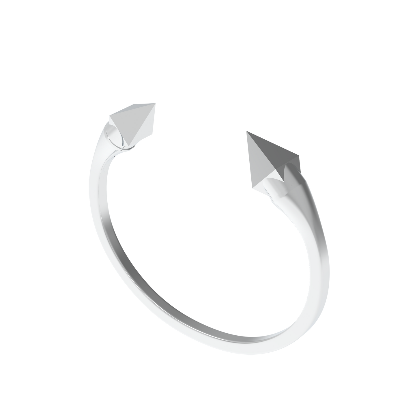 Parure - "Double Pyramide" - argent