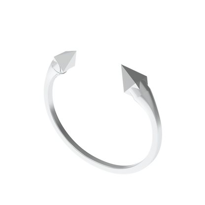 Parure - "Double Pyramide" - argent