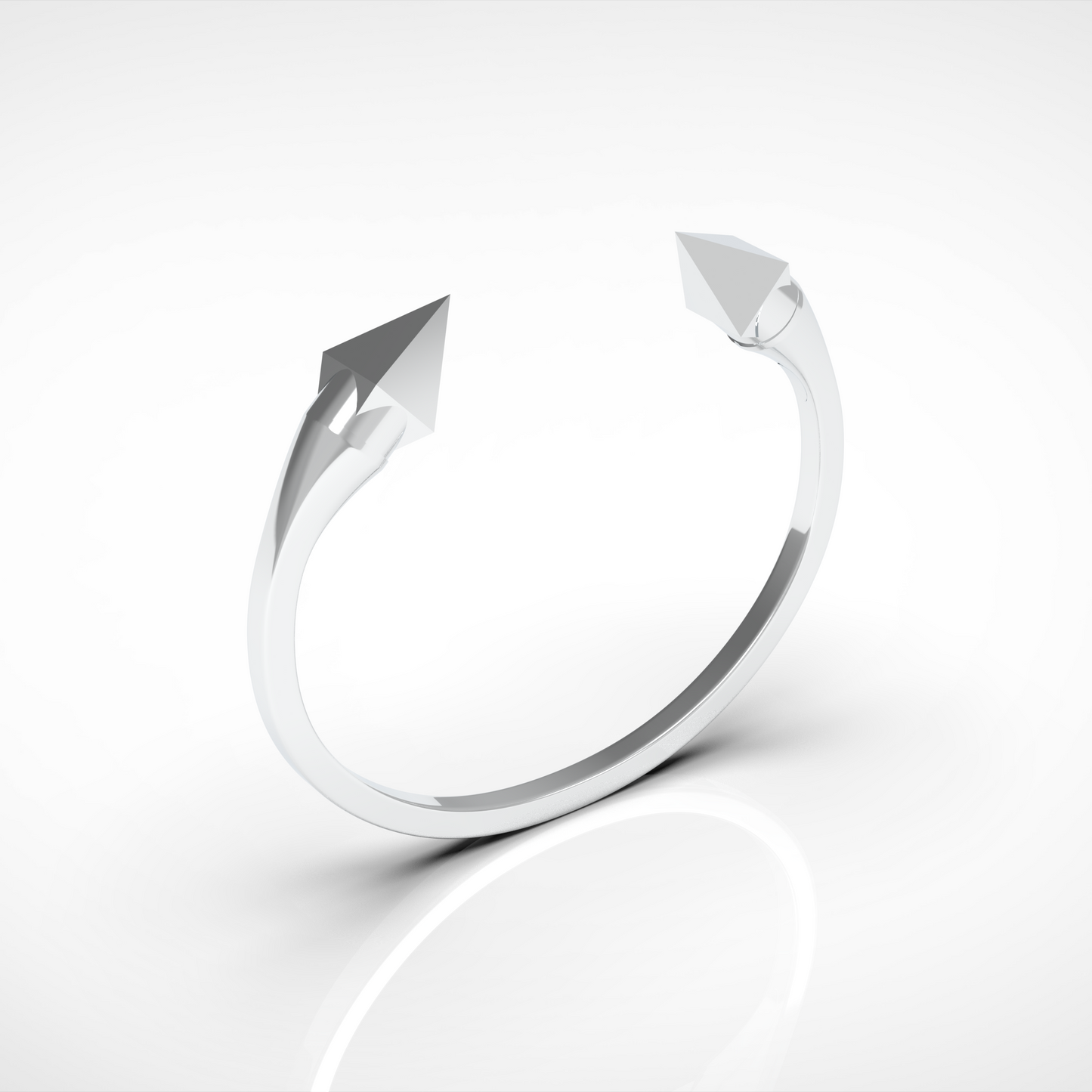 Parure - "Double Pyramide" - argent